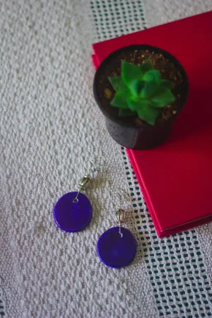 Kaisori blue pottery jewellery -  Earrings Blue