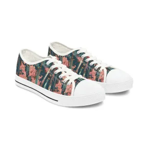 Katanas & Cherry Blossoms - Women's Low Top Sneakers