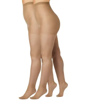 Kayser Plus Sheer Nylon Pantyhose 2 Pack - Nubeige