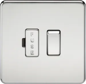 Knightsbridge SF6300PCx10 Screwless 13A Switched Fused Spur Unit - Polished Chrome (10 Pack)