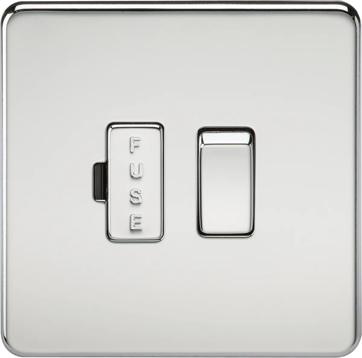Knightsbridge SF6300PCx10 Screwless 13A Switched Fused Spur Unit - Polished Chrome (10 Pack)