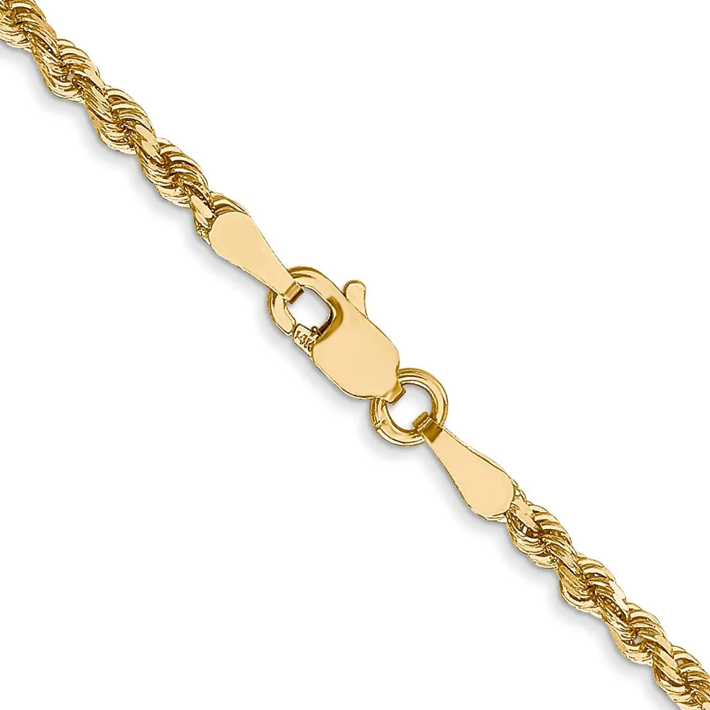 Leslie's 14K 2.5mm Diamond-Cut Lightweight Rope Chain