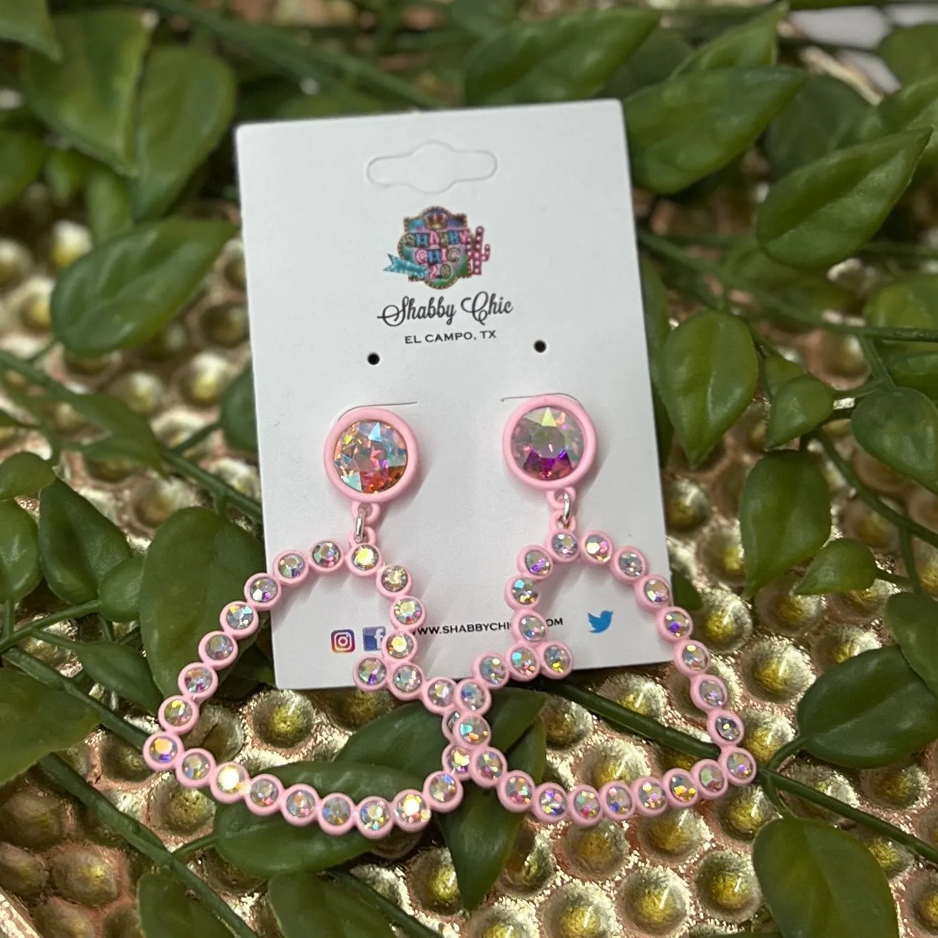 Light Pink Heart Earrings