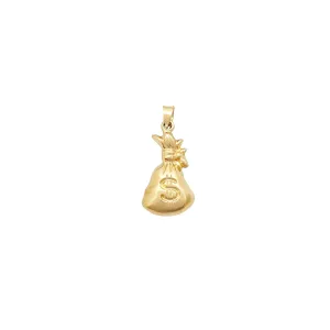 Lightweight Money Bag Pendant (14K)