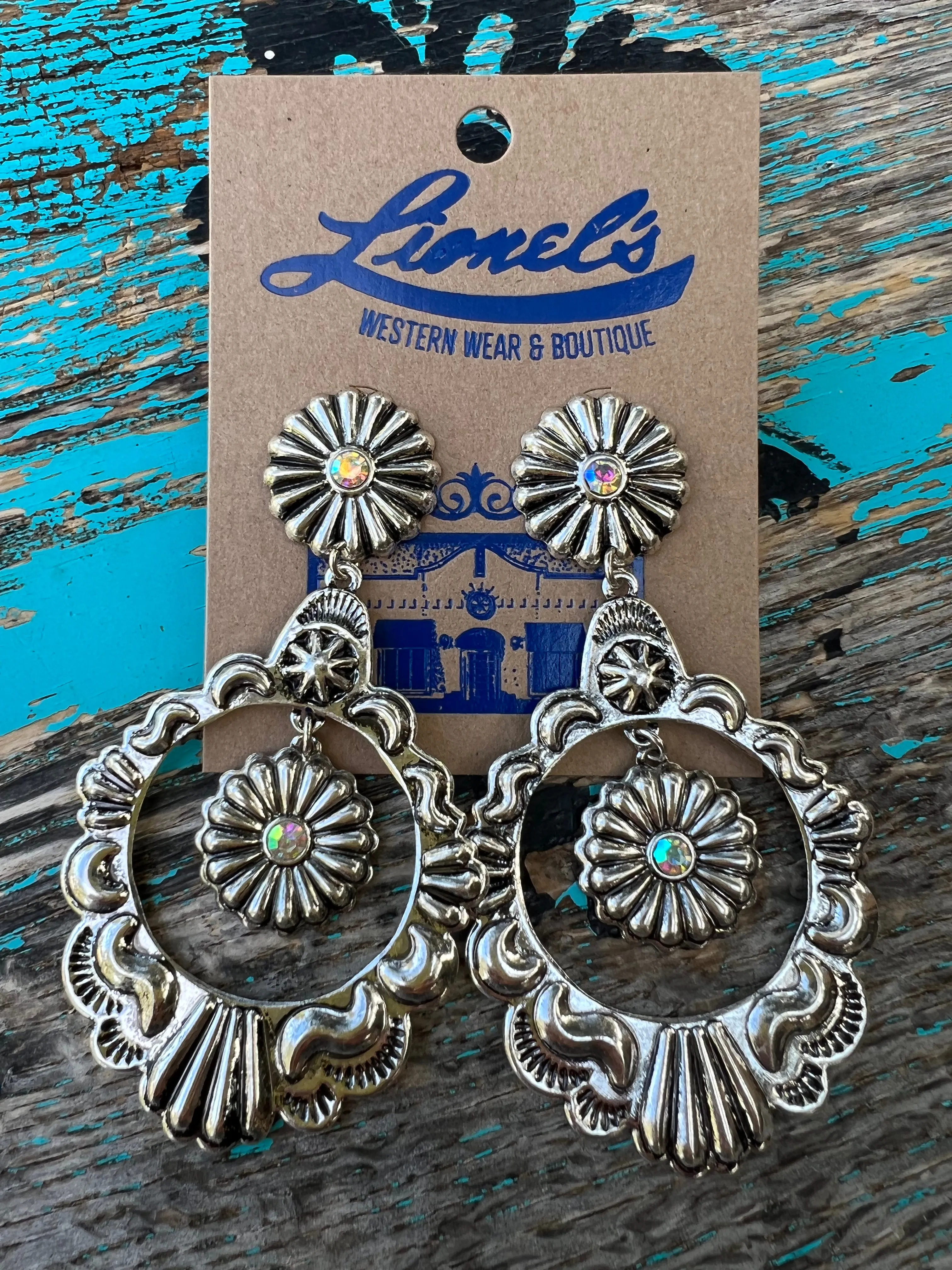 Lightweight Silver/Crystal Dangling Earring