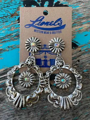Lightweight Silver/Crystal Dangling Earring