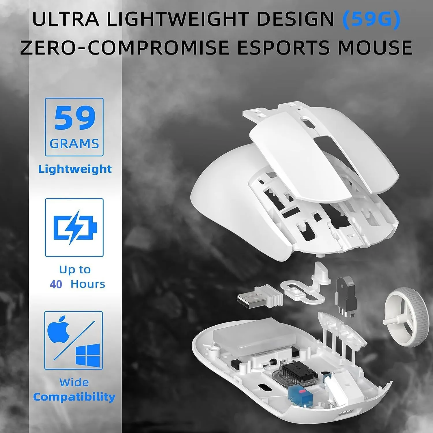 lightweight Wireless Professional Gaming Mouse 26000dpi for PC