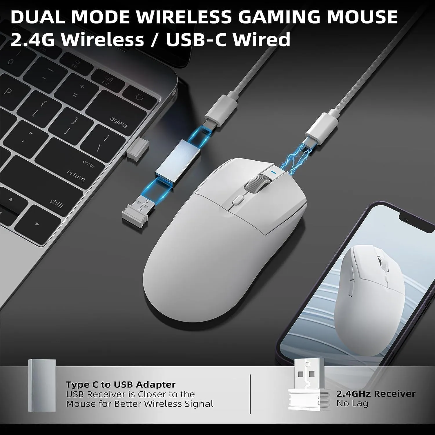 lightweight Wireless Professional Gaming Mouse 26000dpi for PC