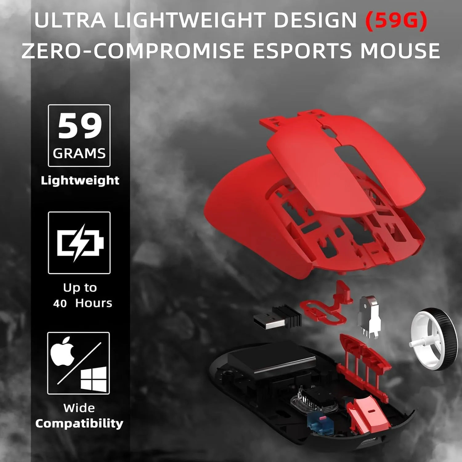lightweight Wireless Professional Gaming Mouse 26000dpi for PC
