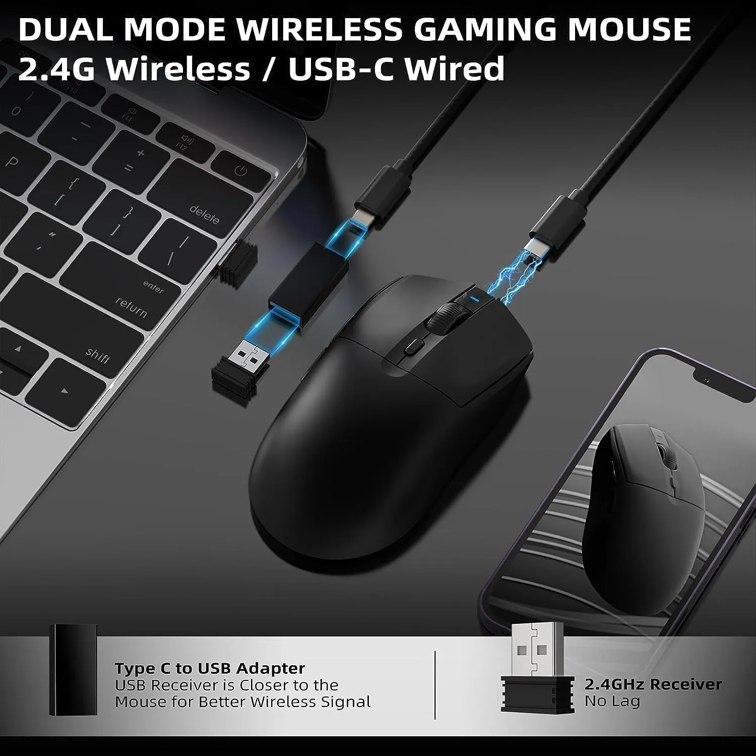 lightweight Wireless Professional Gaming Mouse 26000dpi for PC