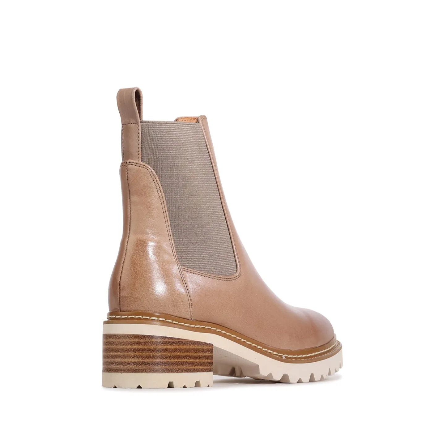 LINEAR LEATHER ANKLE BOOTS