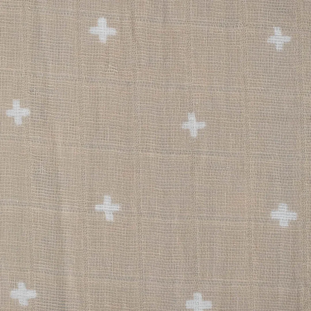 Little Unicorn Taupe Cross Cotton Muslin Crib Sheet
