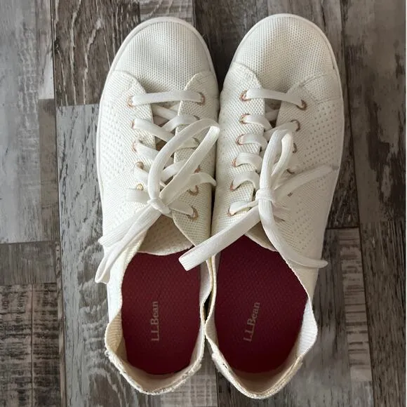 L.L. Bean Eco Bay Soft Knit Sneaker Size 10 Lace Up Machine Washable Athleisure