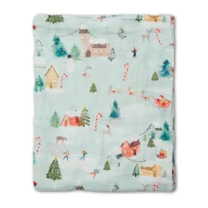 Loulou Lollipop Muslin Swaddle Blanket - Merry & Bright