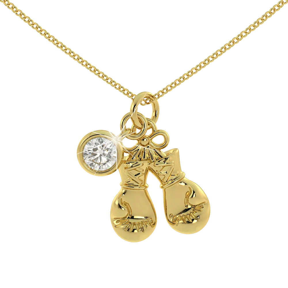 Love Kickboxing - Birthstone Pendant .925 Sterling Silver