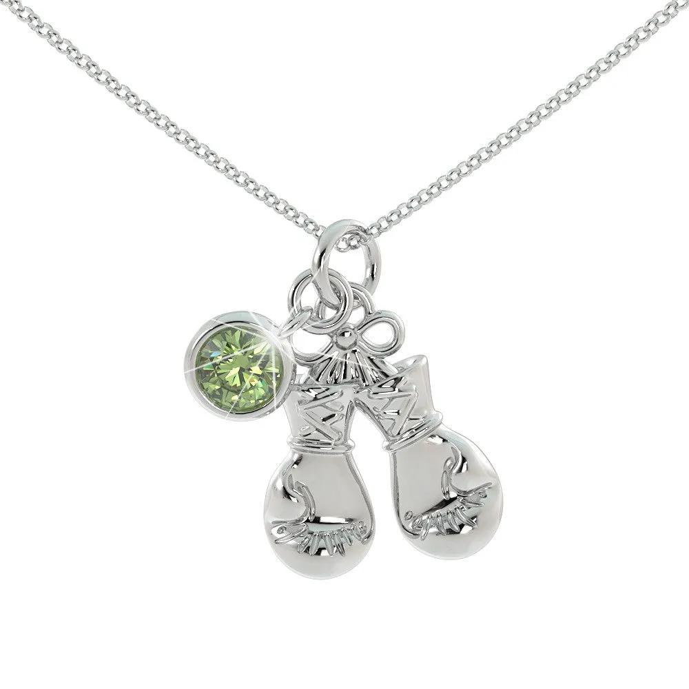 Love Kickboxing - Birthstone Pendant .925 Sterling Silver