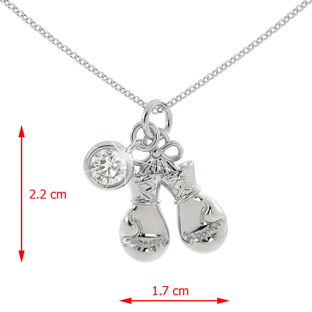 Love Kickboxing - Birthstone Pendant .925 Sterling Silver