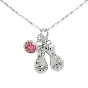 Love Kickboxing - Birthstone Pendant .925 Sterling Silver