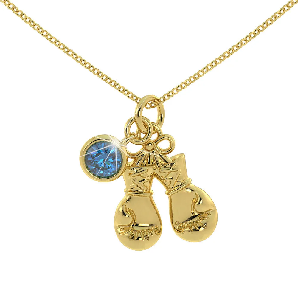 Love Kickboxing - Birthstone Pendant .925 Sterling Silver
