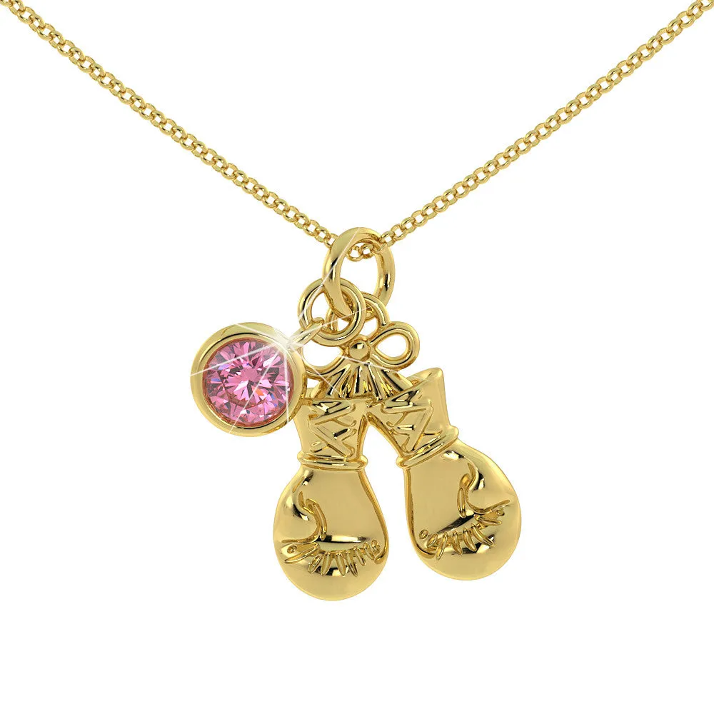 Love Kickboxing - Birthstone Pendant .925 Sterling Silver