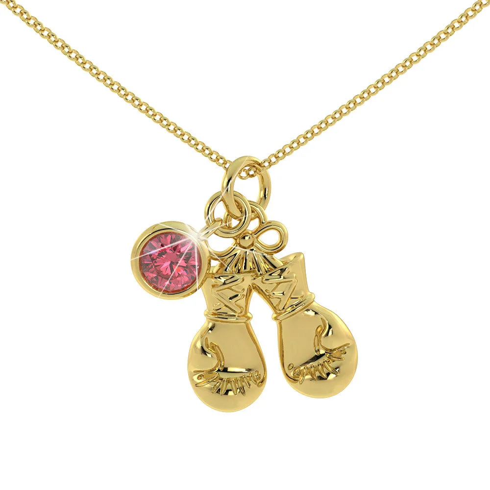 Love Kickboxing - Birthstone Pendant .925 Sterling Silver
