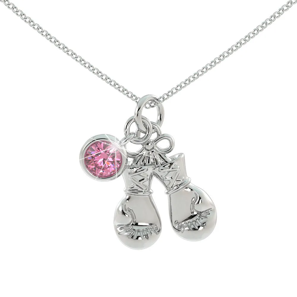 Love Kickboxing - Birthstone Pendant .925 Sterling Silver
