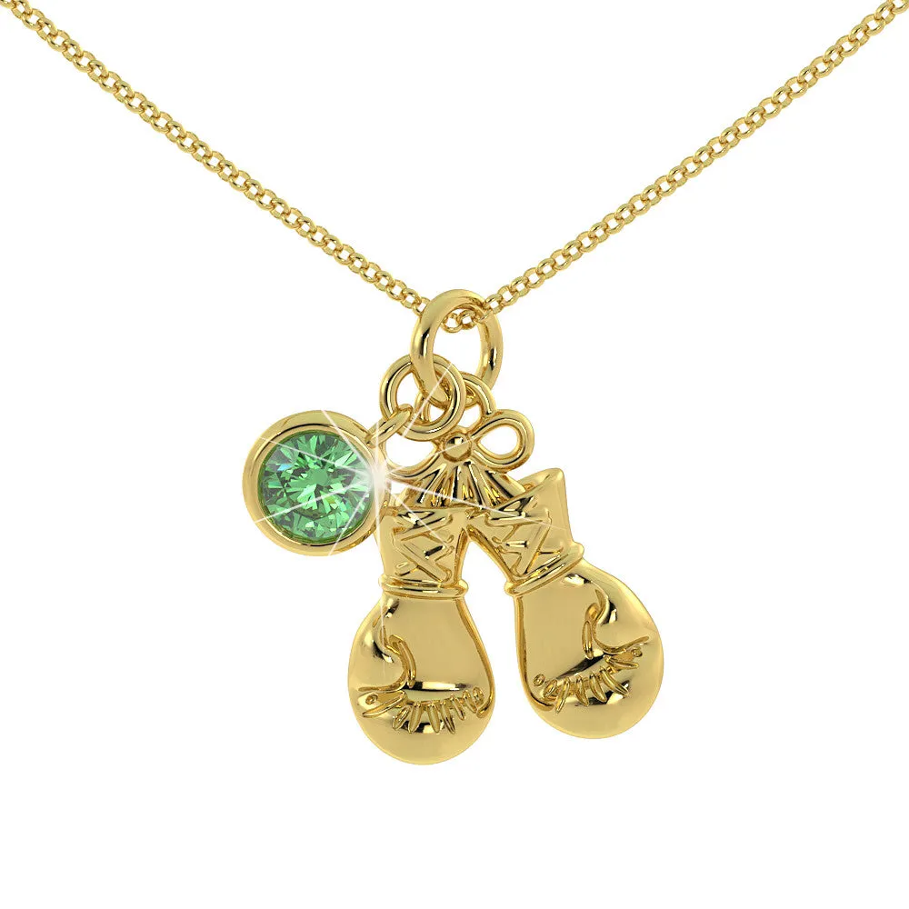 Love Kickboxing - Birthstone Pendant .925 Sterling Silver