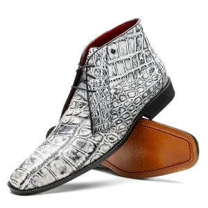 Marco Di Milano Pietro Newspaper Alligator Derby Boots