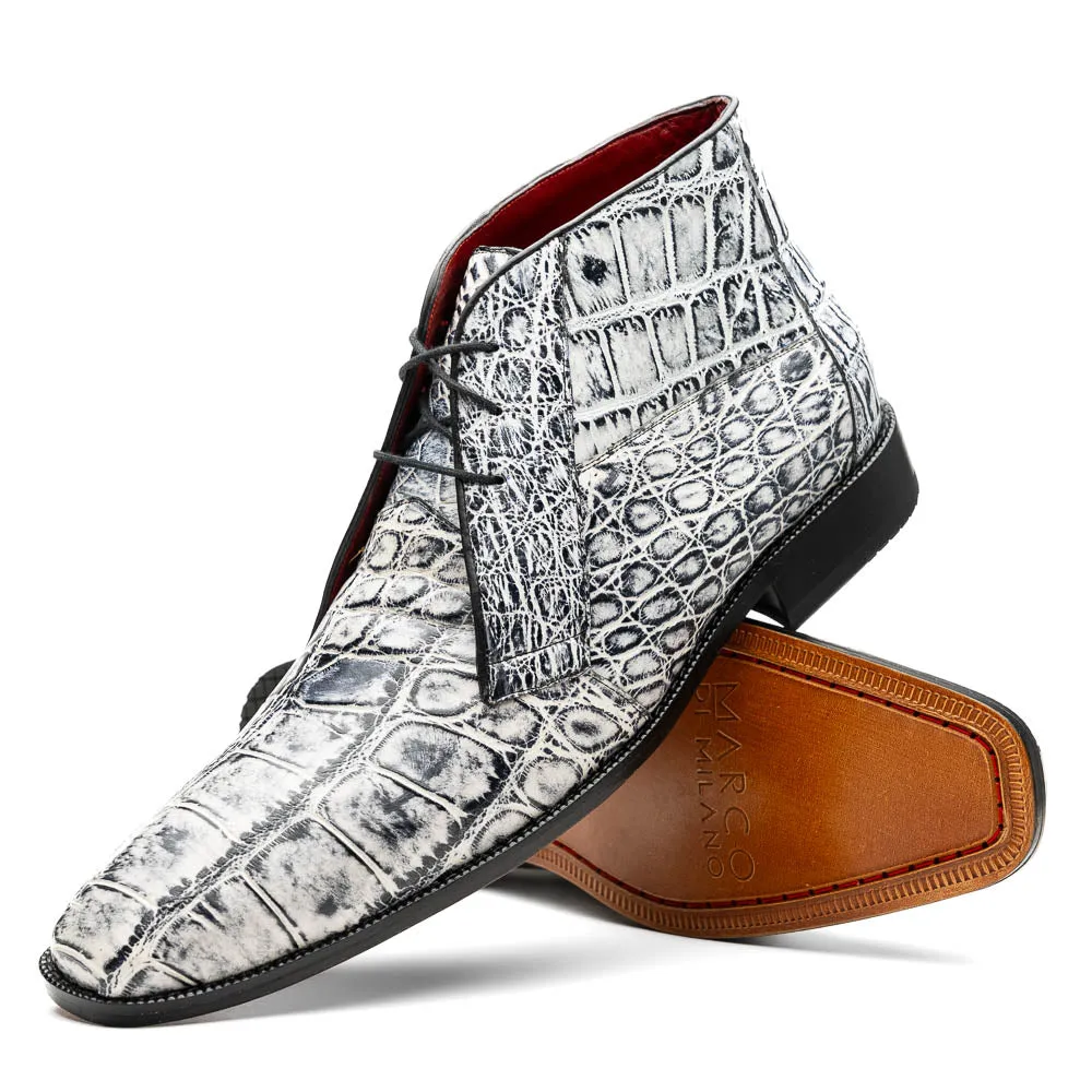 Marco Di Milano Pietro Newspaper Alligator Derby Boots