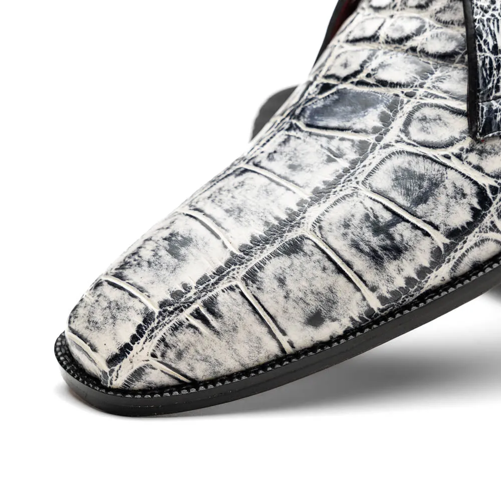 Marco Di Milano Pietro Newspaper Alligator Derby Boots