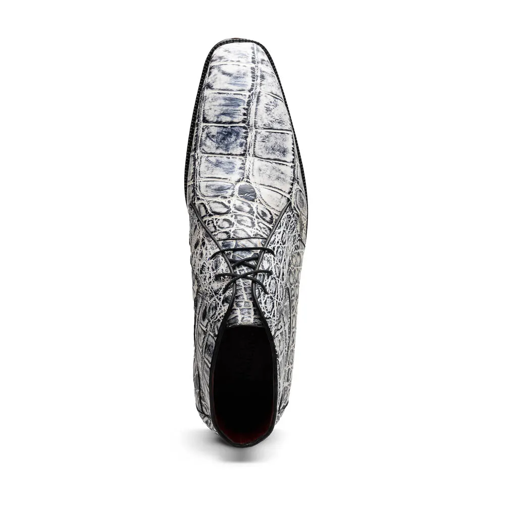 Marco Di Milano Pietro Newspaper Alligator Derby Boots