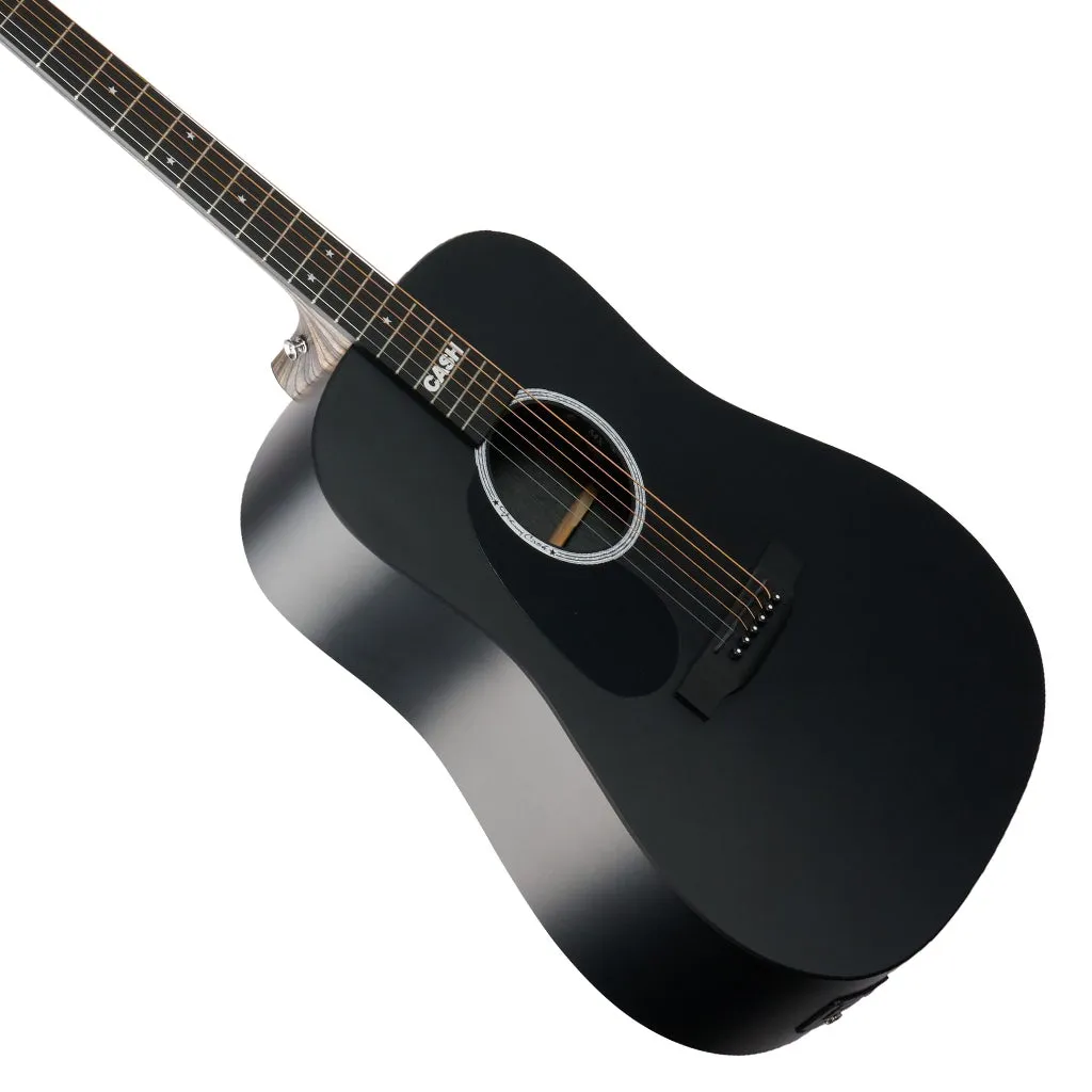Martin DX Johnny Cash: X-Series Signature Edition Left Handed - Jett Black