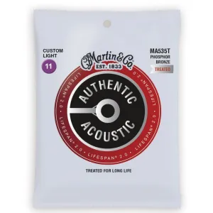 Martin MA535T Authentic Acoustic - LifeSpan 2.0 - Phosphor Bronze Custom Light 11-52