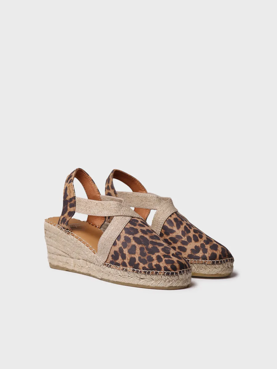 Medium wedge espadrilles in leather - TOSSA