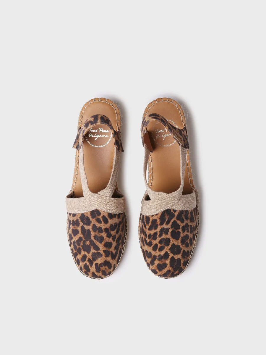 Medium wedge espadrilles in leather - TOSSA