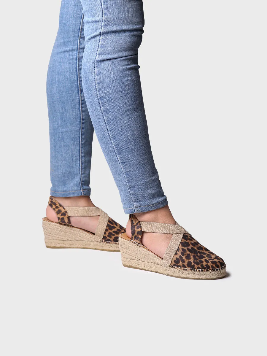 Medium wedge espadrilles in leather - TOSSA