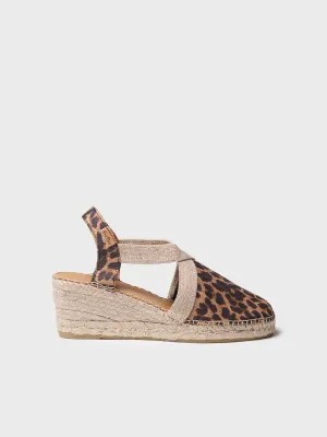 Medium wedge espadrilles in leather - TOSSA