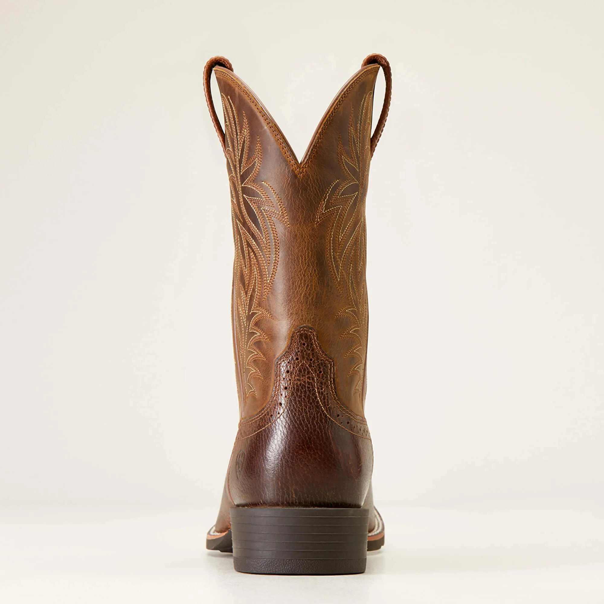 Men's Ariat Sport Fiddle Brown, Pull On Western, Square Soft Toe Boot