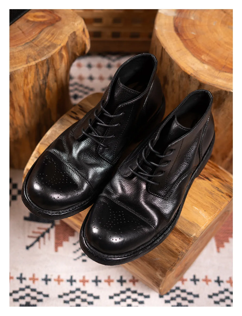 Men's Brogue Derby Boots