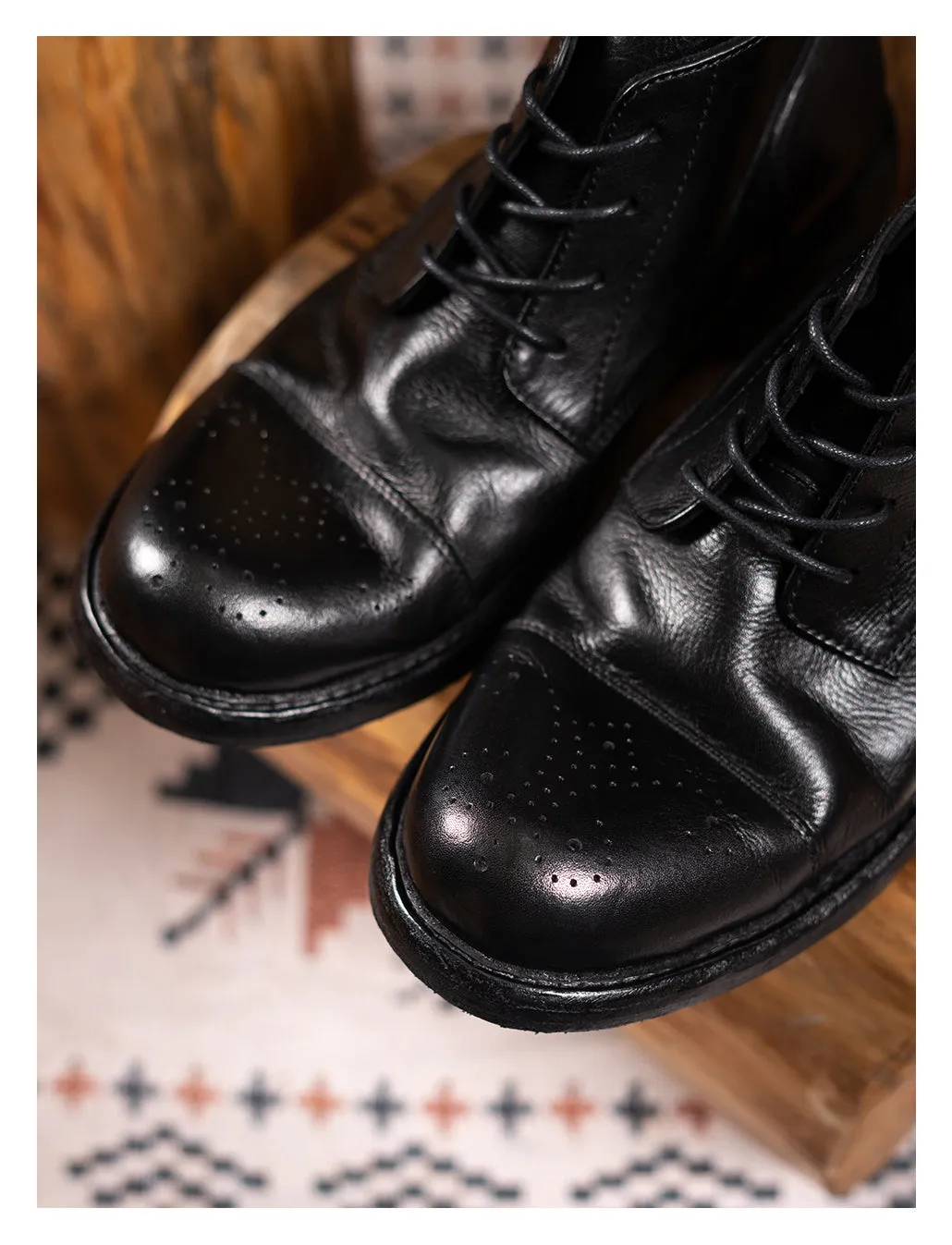Men's Brogue Derby Boots