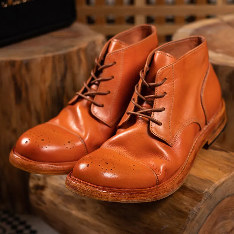 Men's Brogue Derby Boots