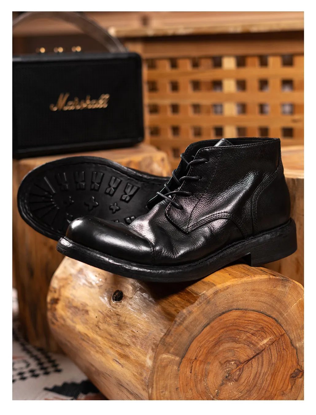 Men's Brogue Derby Boots