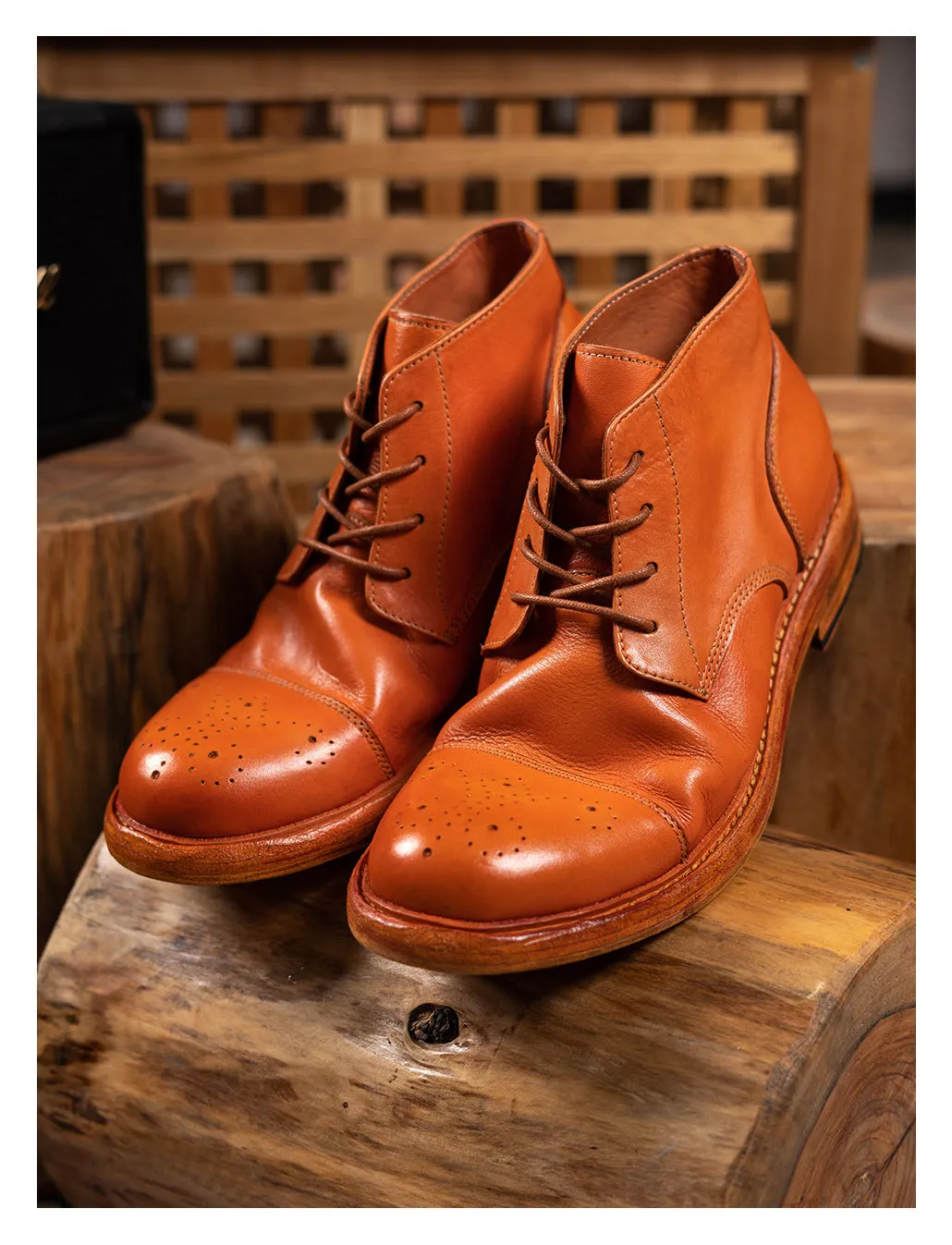 Men's Brogue Derby Boots