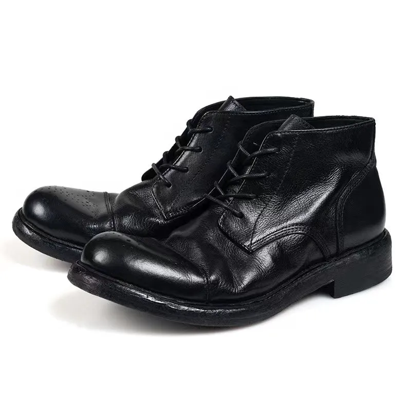 Men's Brogue Derby Boots