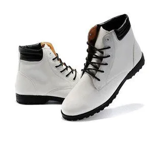 Men's Fashion Solid Korean Style PU Leather Boots Male Casual Pointed Toe Comfortable Boots XMB014