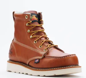 Men's Thorogood American Heritage 6″ Tobacco Moc Toe Maxwear Wedge Work Boot (U.S.A.)