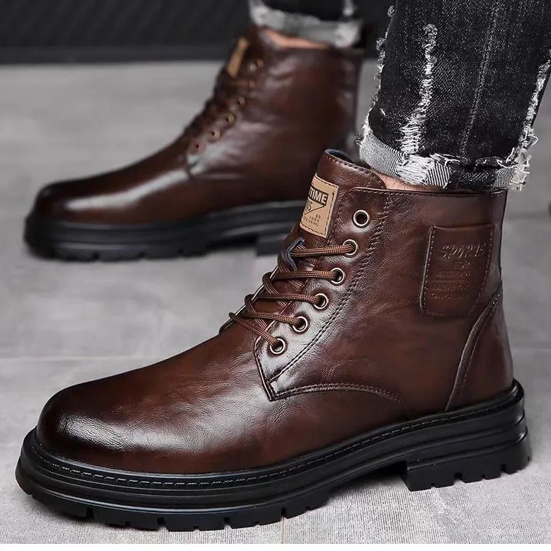 Men's Winter Martin Boots - Business Casual Style