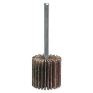 Merit Abrasives Micro-Mini Flap Wheels with Mounted Steel Shanks, 3/8 in x 3/8 in, 60 Grit, 08834137470