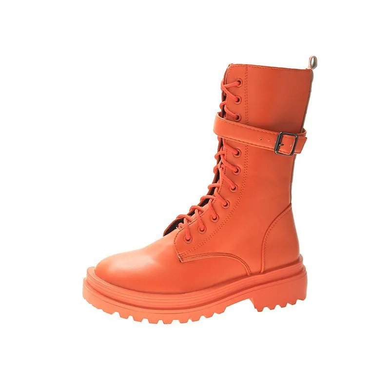 Mid-tube zipper motorcycle boots
