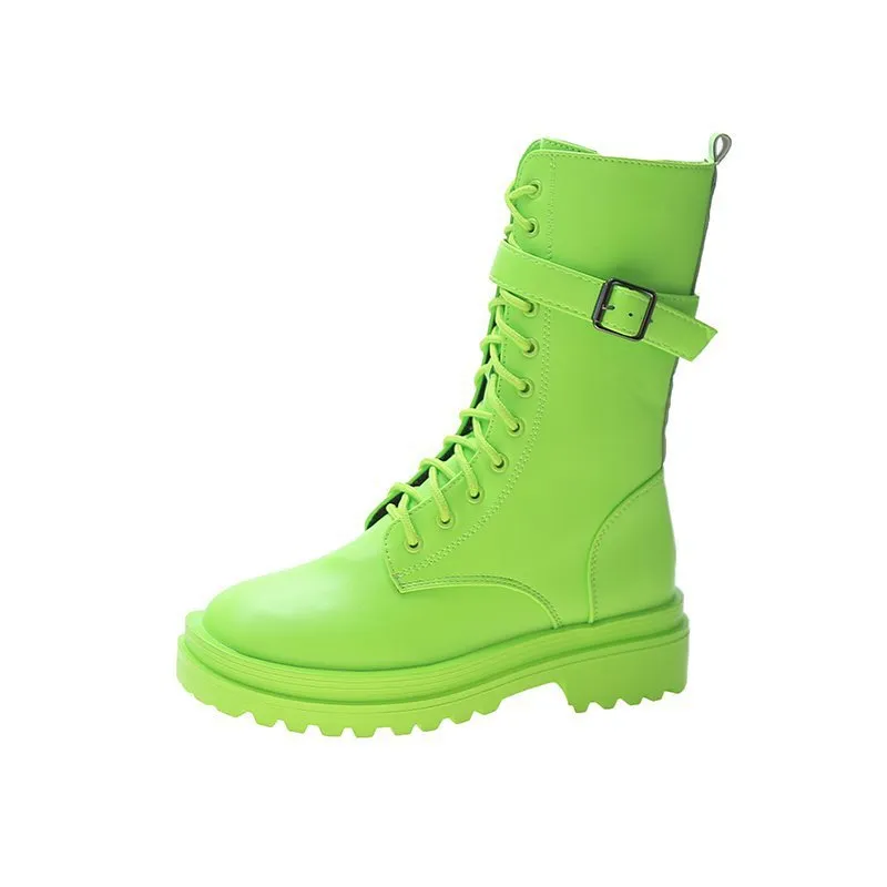 Mid-tube zipper motorcycle boots